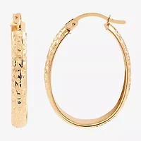 Womens 10K Gold 30mm Hoop Earrings