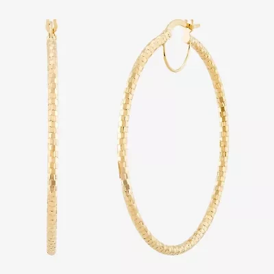 Womens 10K Gold 44mm Hoop Earrings
