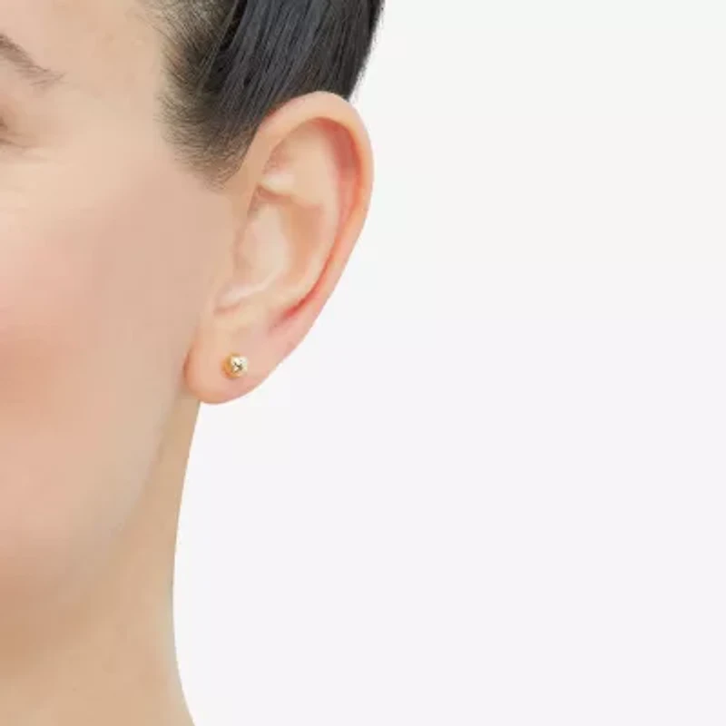 Womens 10K Gold 3 Pair Earring Set