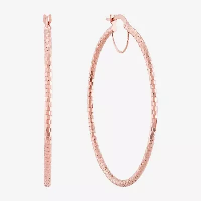 Womens 10K Gold 64mm Hoop Earrings