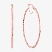 Womens 10K Gold 64mm Hoop Earrings