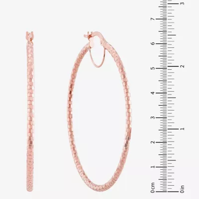 Womens 10K Gold 64mm Hoop Earrings