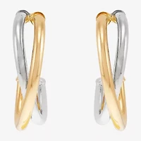 Womens 14K Gold 14.7mm Hoop Earrings