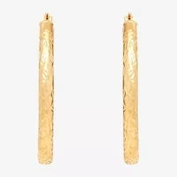 Womens 14K Gold 28mm Hoop Earrings