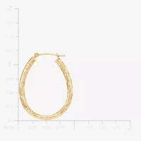 Womens 14K Gold 28mm Hoop Earrings