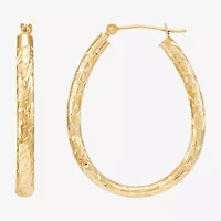 Womens 14K Gold 28mm Hoop Earrings
