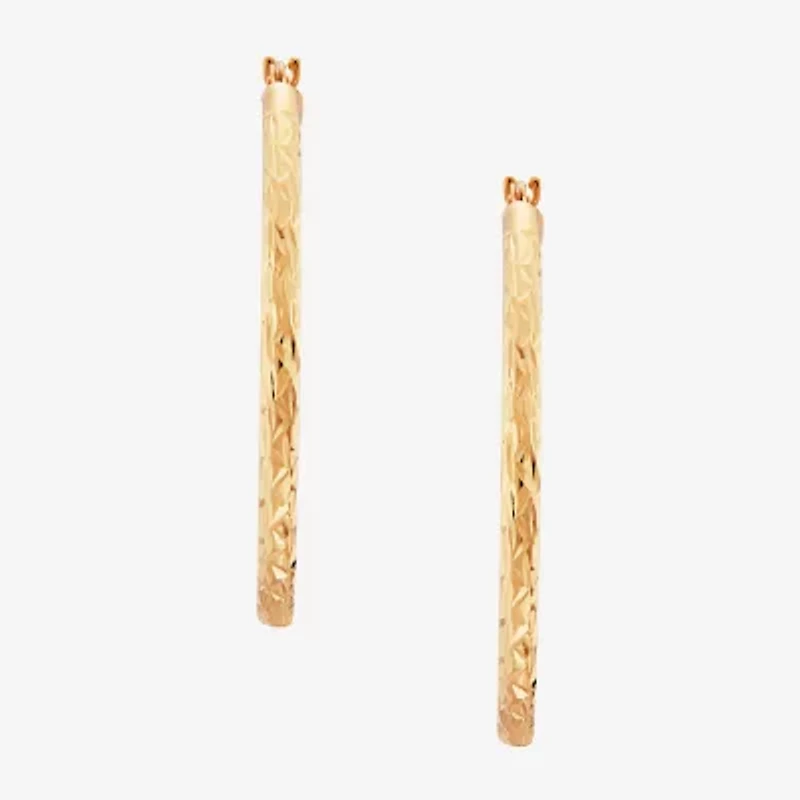 Womens 10K Gold 30mm Hoop Earrings