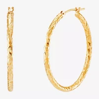 Womens 10K Gold 30mm Hoop Earrings