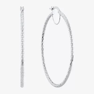 Womens 10K Gold 64mm Hoop Earrings