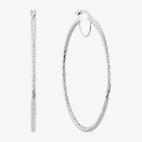 Womens 10K Gold 64mm Hoop Earrings