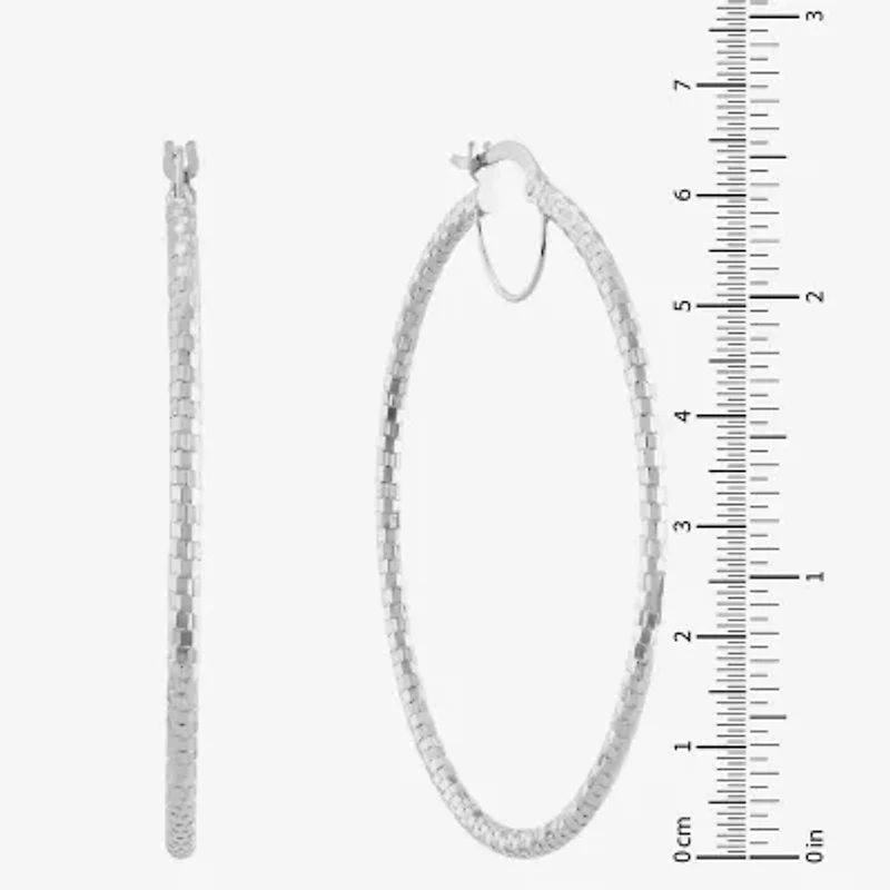Womens 10K Gold 64mm Hoop Earrings