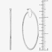 Womens 10K Gold 64mm Hoop Earrings