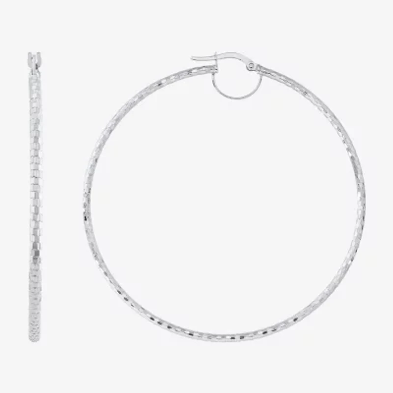 Womens 10K Gold 64mm Hoop Earrings