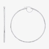 Womens 10K Gold 64mm Hoop Earrings