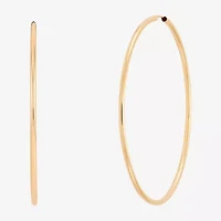 Womens 14K Gold 50mm Hoop Earrings