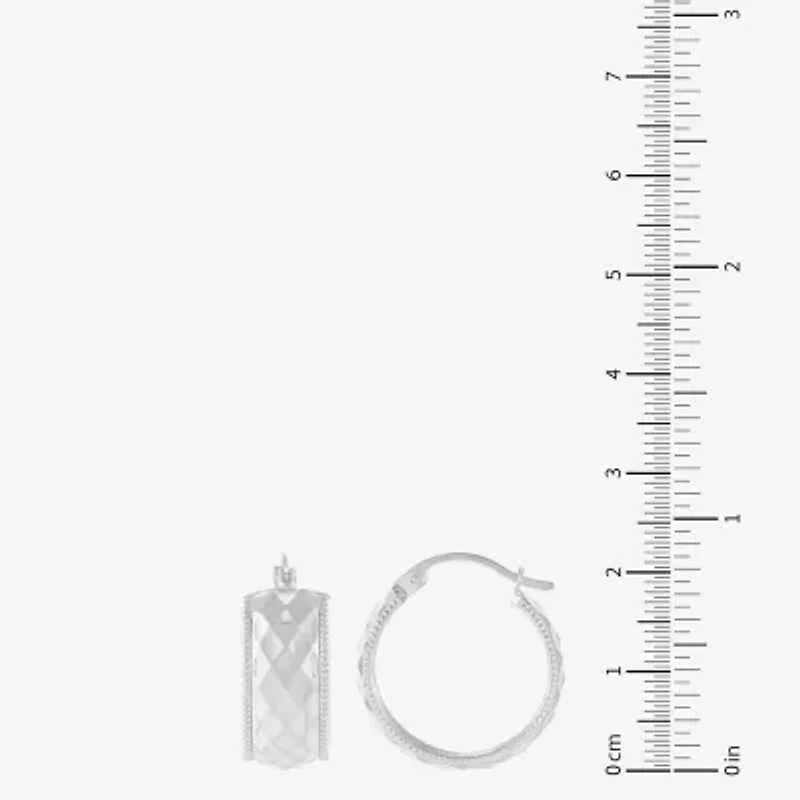 Womens 10K Gold 22mm Hoop Earrings