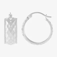 Womens 10K Gold 22mm Hoop Earrings