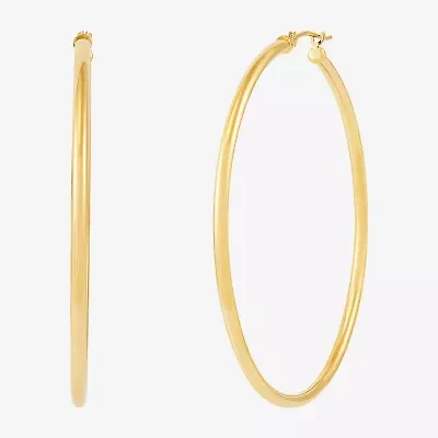 Womens 14K Gold 50mm Hoop Earrings