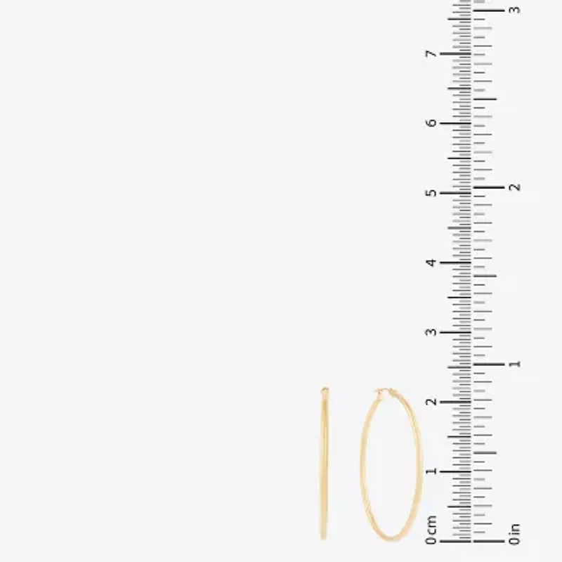 Womens 14K Gold 50mm Hoop Earrings