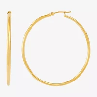 Womens 14K Gold 50mm Hoop Earrings