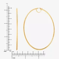 Womens 14K Gold 80mm Hoop Earrings