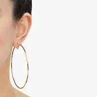 Womens 14K Gold 80mm Hoop Earrings