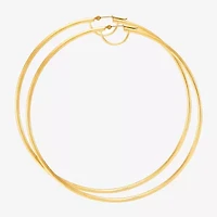 Womens 14K Gold 80mm Hoop Earrings