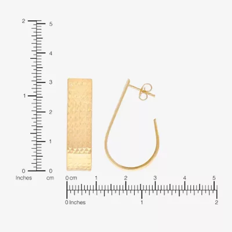 Womens 14K Gold 19mm Hoop Earrings
