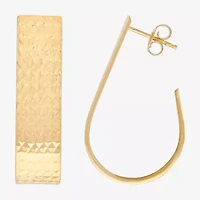 Womens 14K Gold 19mm Hoop Earrings