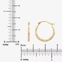 Womens 10K Gold 17.3mm Hoop Earrings