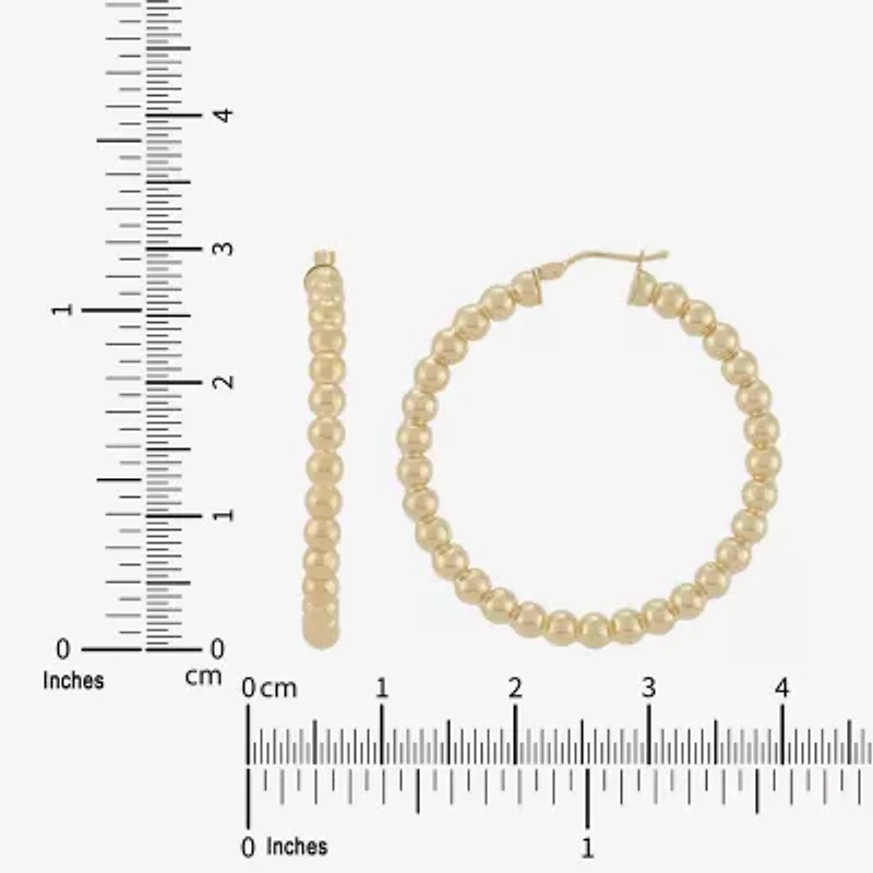 Womens 14K Gold 30mm Hoop Earrings