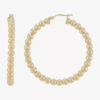Womens 14K Gold 30mm Hoop Earrings