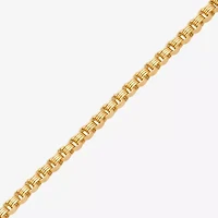 Womens 14K Gold 10 Inch Hollow Link Ankle Bracelet