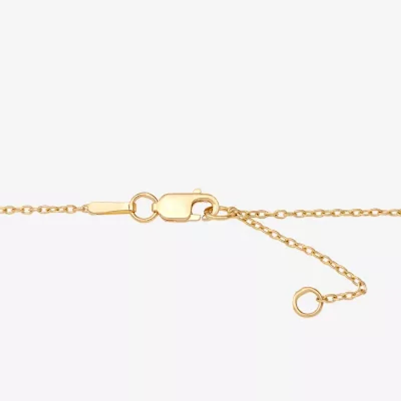 Womens 10K Tri-Color Gold 10 Inch Hollow Cable Ankle Bracelet