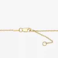 Womens 10K Tri-Color Gold 10 Inch Hollow Cable Ankle Bracelet