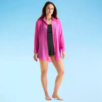 Sonnet Shores Womens Dress Swimsuit Cover-Up