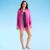 Sonnet Shores Womens Dress Swimsuit Cover-Up