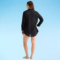 Sonnet Shores Womens Dress Swimsuit Cover-Up