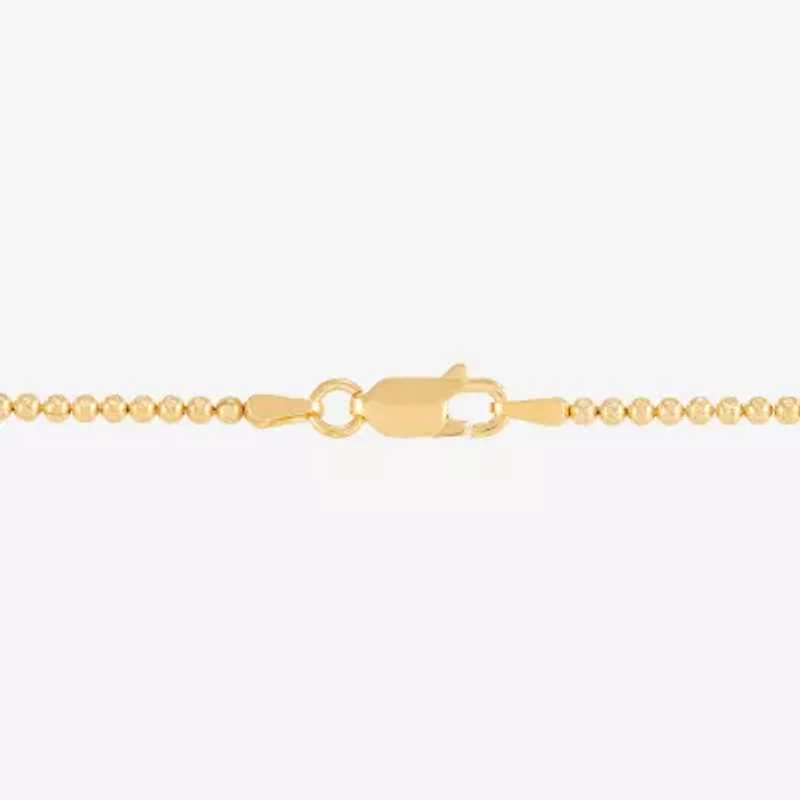 Virgin Mary Mens 14K Gold Over Silver Oval 22 Inch Pendant Necklace