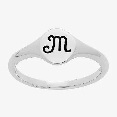 Womens Sterling Silver Signet Ring