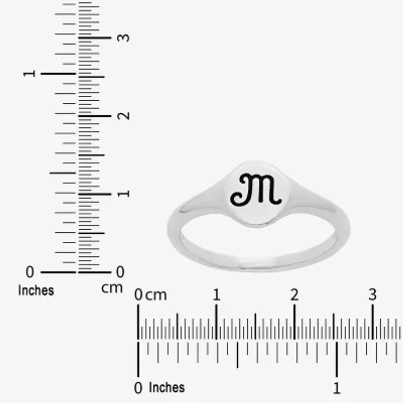 Womens Sterling Silver Signet Ring