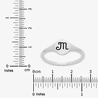 Womens Sterling Silver Signet Ring