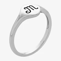 Womens Sterling Silver Signet Ring