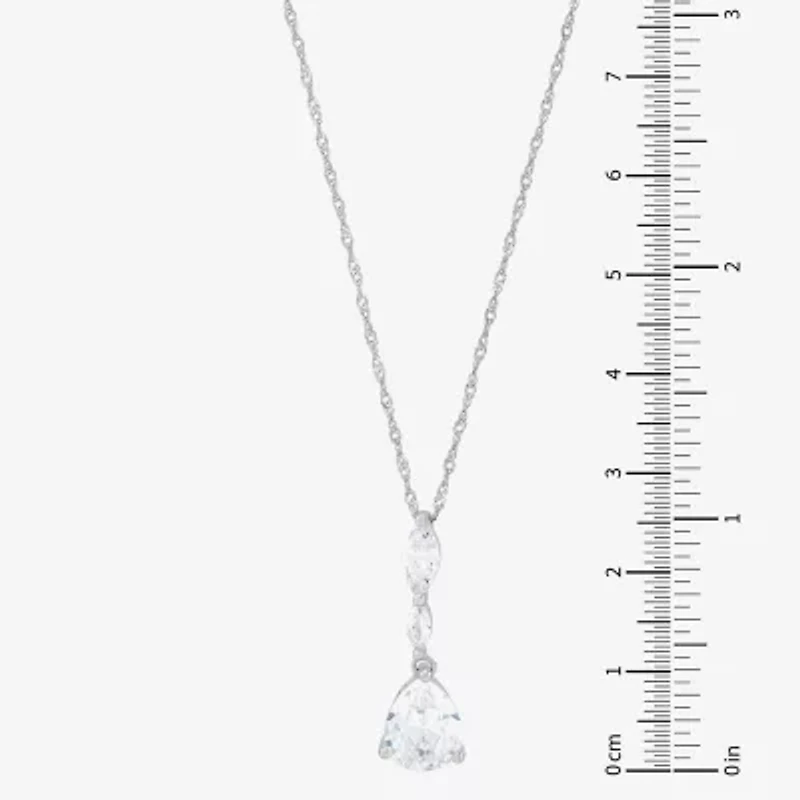 Womens White Cubic Zirconia Sterling Silver 2-pc. Jewelry Set