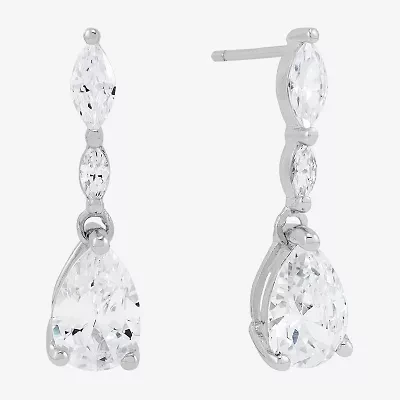 Womens White Cubic Zirconia Sterling Silver 2-pc. Jewelry Set