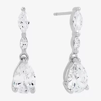 Womens White Cubic Zirconia Sterling Silver 2-pc. Jewelry Set