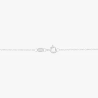 Womens White Cubic Zirconia Sterling Silver Angel 18 Inch Pendant Necklace