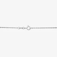 Womens White Cubic Zirconia Sterling Silver 18 Inch Pendant Necklace
