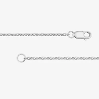 G / Si1-Si2) Womens Sterling Silver 7.25 Inch Solid Cable Chain Bracelet