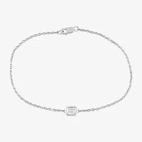 G / Si1-Si2) Womens Sterling Silver 7.25 Inch Solid Cable Chain Bracelet